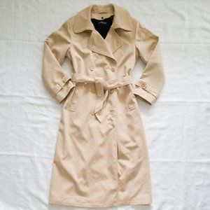 J.G.Hook Double Breasted Trench Coat Beige Size 10